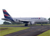 Airbus A319-132, HC-CPZ, da LATAM Airlines Ecuador, realizou o primeiro pouso internacional do aeroporto. (21/03/2019)