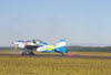 Corrida de frenagem após o pouso do Rans S10 do Hangar Del Cielo, da Argentina, pilotado por Cesar Falistocco.
