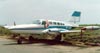 Cessna 402B Businessliner, PT-IUX, da TAM Txi Areo. (29/12/1979) Foto: Wesley Minuano.